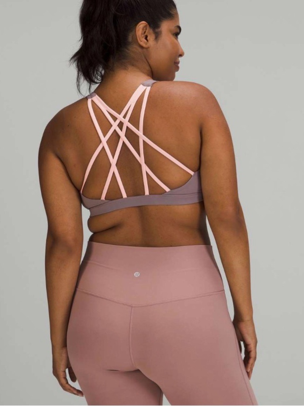 Lululemon Free to Be Serene Bra Lunar Rock / Dew Pink Size 8